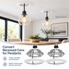 Recessed Light to Pendant Converter Kit, 2 Pack Adjustable Can