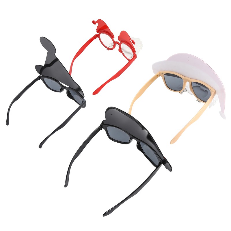 4pcs Santa Claus Cute Christmas Eyeglasses Costume Party Glasses Photography