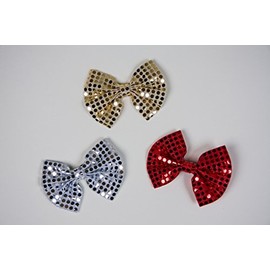 Festartikel Müller Costume Accessories Sequins Bow Tie 14 cm Carnival Fancy Dress Red, blue