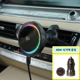 Qi2 맥세이프 지원 휴대폰 차량용무선충전기 거치대 엔브이이백이십육 Qi2 MagSafe Compatible Wireless Car Charger Mount NVB26