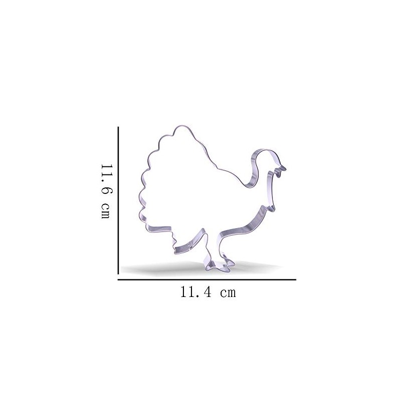 11.4 cm Turkey Cookie Cutter - Stainless Steel