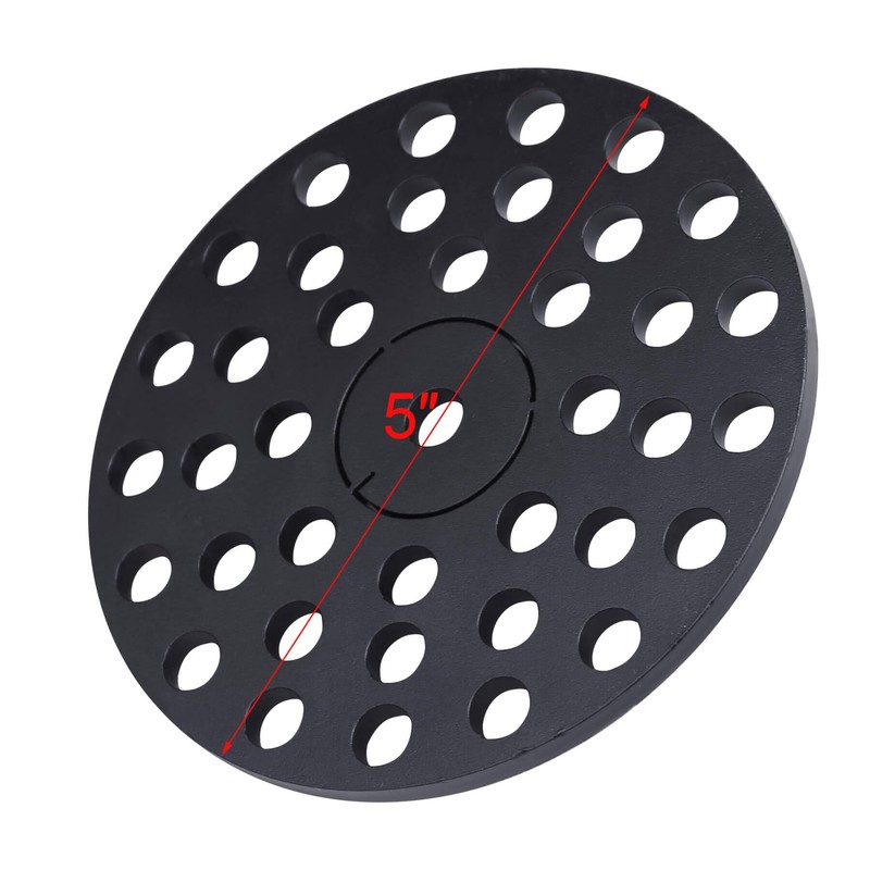 Bueyfolt 5" Cast Iron Drain Cover with Removable Drain Ports,