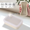 Silicone Travel Soap Case, Leakproof Soap Container with Lid, Portable