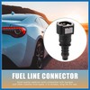 A ABSOPRO 2pcs Car Fuel Line Quick Connector for 3/8