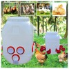 ZLMDK Rainproof Chicken Feeder and Chicken Waterer Set (13 Gallon/60