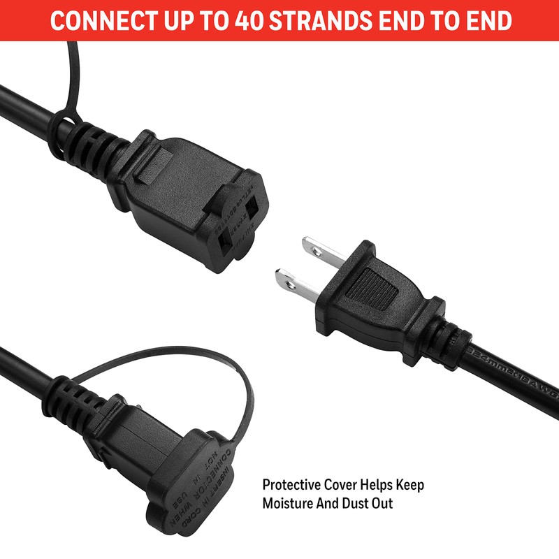 Honeywell 48 FT Outdoor String Lights, Commercial Grade Waterproof LED