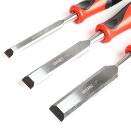 DNA Motoring TOOLS-00098 Chisel Set – [Pack of 3 Pcs] Heat Treated, Carbon Steel Cutting Tool w/Beveled Blade