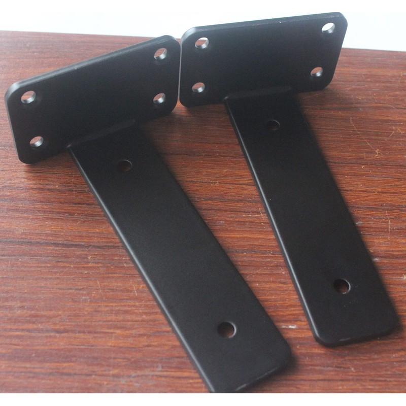12 Pack - 6 inch Black Hidden L Shelf Bracket