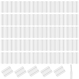 IANFAN 100 Pcs Clear Shoelace Tips, Shortening Repair Aglet Tips 0.2 Inch Heat Shrink Shoelaces Ends Repair Kit Sneakers Shoe Laces Tip for Shoelace Hoodies Clothing Rop