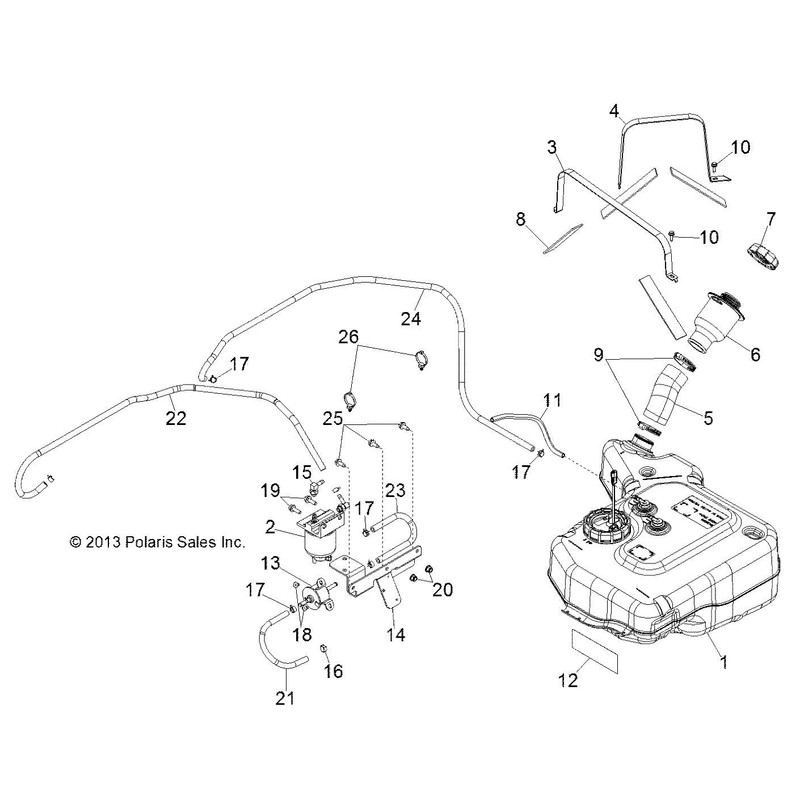 Polaris Ranger Fuel Filter/Water Separator, Genuine OEM Part 2521084, Qty