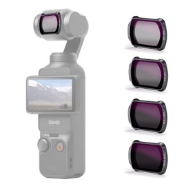 Tilta Pocket 3 ND32/64/128/256 Filters Kit, 4-pack Magnetic ND Filter Compatible with DJI Osmo Pocket 3, Ultra-slim Neutral Density Multi-Purpose Coating Optical Glass TF-OP3-A