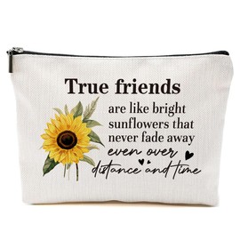 Friendship Makeup Bag Sunflower Best Friends Gifts For Bestie Bff Best Female Friend Birthday Christmas Leaving Going Away Gift
