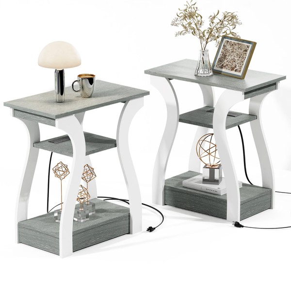 FROMJBEST FROMJBEST End Tables Living Room Set of 2, End