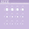 Pack of 24 False Toenails for Sticking, Artificial Toenails, Short