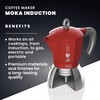 Bialetti New Moka Induction Coffee Maker Moka Pot, 4 Cups,