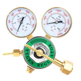 Welding Gas Welder Oxygen Regulator Large Tank Gauge Cutting Torch Regulator Outlet 0-200PSI Inlet 0-4000PSI CGA 540