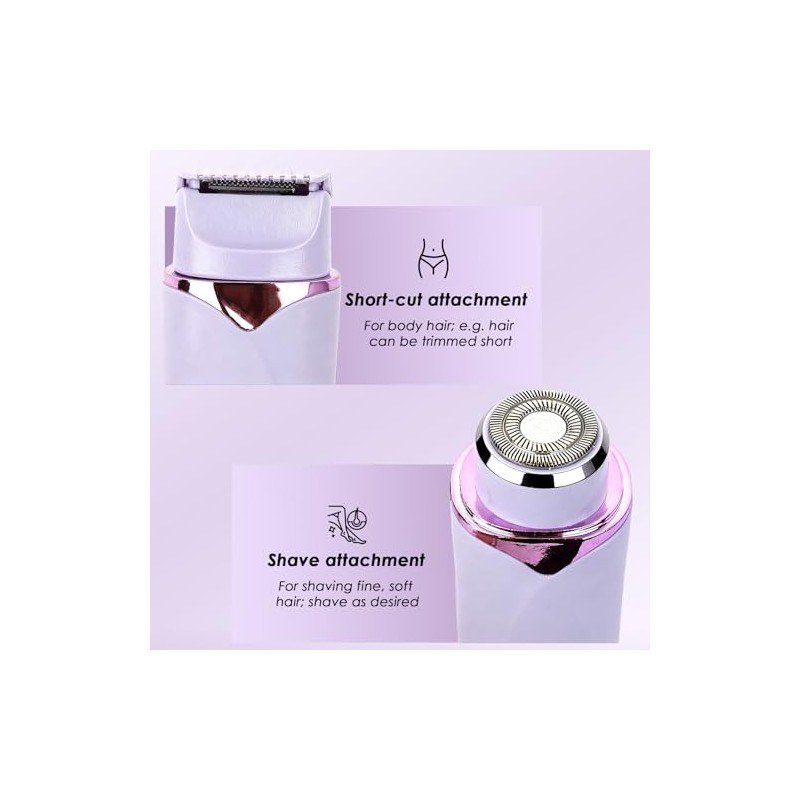 2-in-1 Electric Razor for Women, Portable Travel Size