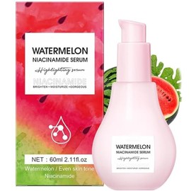 Watermelon Glow Dew Drops Suero de niacinamida, suero facial ligero y humectante con ácido hialurónico, suero facial hidratante con ácido hialurónico glicerina vitamina E