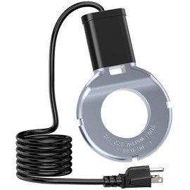 500W Utility De-Icer, Thermostatic Control Bird Bath Heater De-icer, Chicken Water Heater, Stock Tank Heater for Livestock Poultry Birds, Cows, Horses, Wildlife Drinkingwith 10FT Power Cord (Silver)