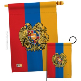 Breeze Decor Armenia Garden House Flag Set Regional Nation International World Country Particular Area Decoration Banner Small Yard Gift Double-Sided, Made in USA