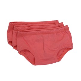 Tiny Undies ROOMIER Small Cotton Underwear, Unisex, for Babies and Toddlers, Elimination Communication or Potty Training - 3-Pack (2T, Bubblegum Pink)