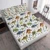 BSNTHO Dinosaur Waterproof Mattress Pads Set Jurassic Dinosaur Printed Full