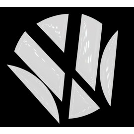 Finest-Folia 3D Emblem Gel Sticker Back, High-Gloss White