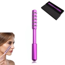 30 Germanium Facial Massage Beauty Sculptor Tools Face Massager Wand for Facial Neck Eye Body Temporary Effect Massage Skin Tightening Roller Face Body Skincare Massagers Guasha Purple