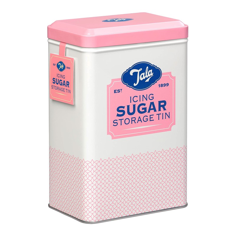 Tala Originals Storage Tin, Metal, Pink and Cream Nostalgic Design,