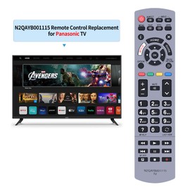 TCNOUMT N2QAYB001115 Remote Control Suitible for Panasonic Viera TV, Compatible with TX-40EX700B TX-40EX700E TX-49EX610E TX-49EX613E TX-75EX780E TX-58EX730E TX-50EXM715 - No Setup Required