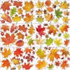 Autumn Window Stickers,6 Sheets Autumn Home Decor Reusable Autumn Leaves