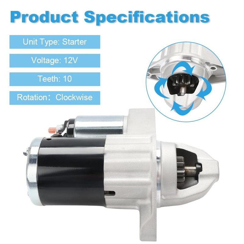 WATERWICH Starter Motor Compatible with Dodge Dart 2013 2014 2015