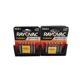 Rayovac Fusion AAA Batterie Alkaline 12/4pks (72 Batteries) EXP 2035