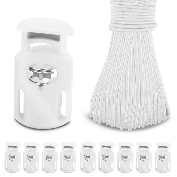 10 Meter 3mm(1/8Inch) Elastic Bungee Shock Cord Stretch String, 25pcs