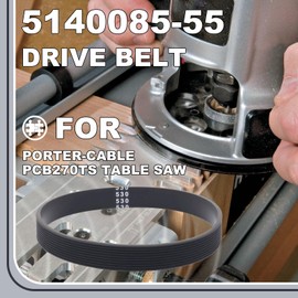 5140085-55 Durable Table Saw Replacement Drive Belt – Fits Porter Cable PCB270TS Table Saw (Black)