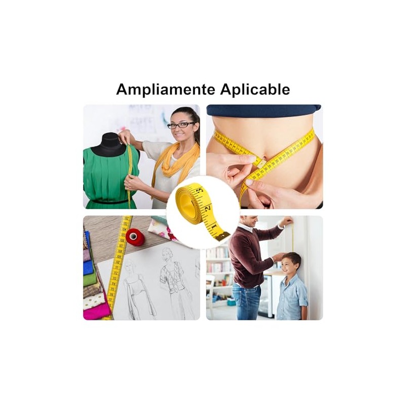 3M Cinta Metrica Corporal Lateral, Cinta para Medir Doble Escala