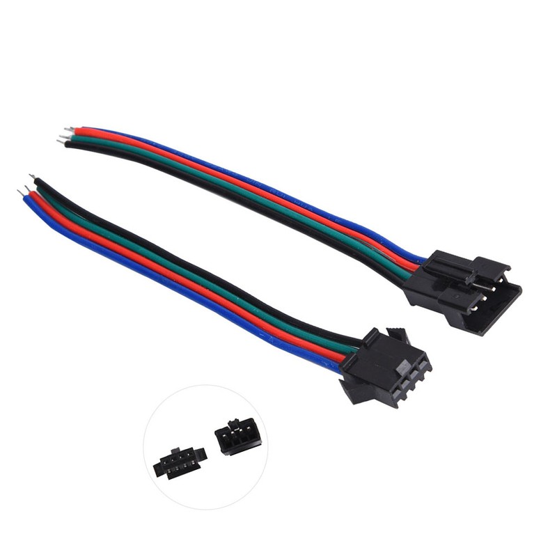 50 Pairs Connector Cable Male and Female 4 Pin Tinned