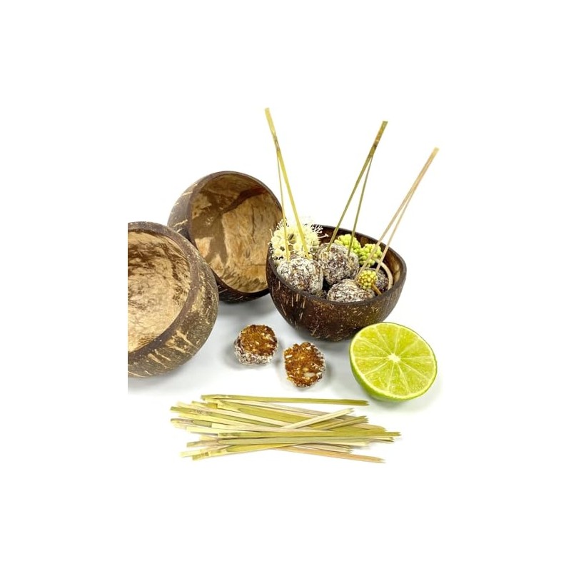CANAPE KING Split Bamboo Skewer - Disposable Wooden Cocktail Stick