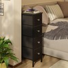 Fixwal Narrow Storage Cabinet, Dresser with 4 Drawers, Slim Fabric
