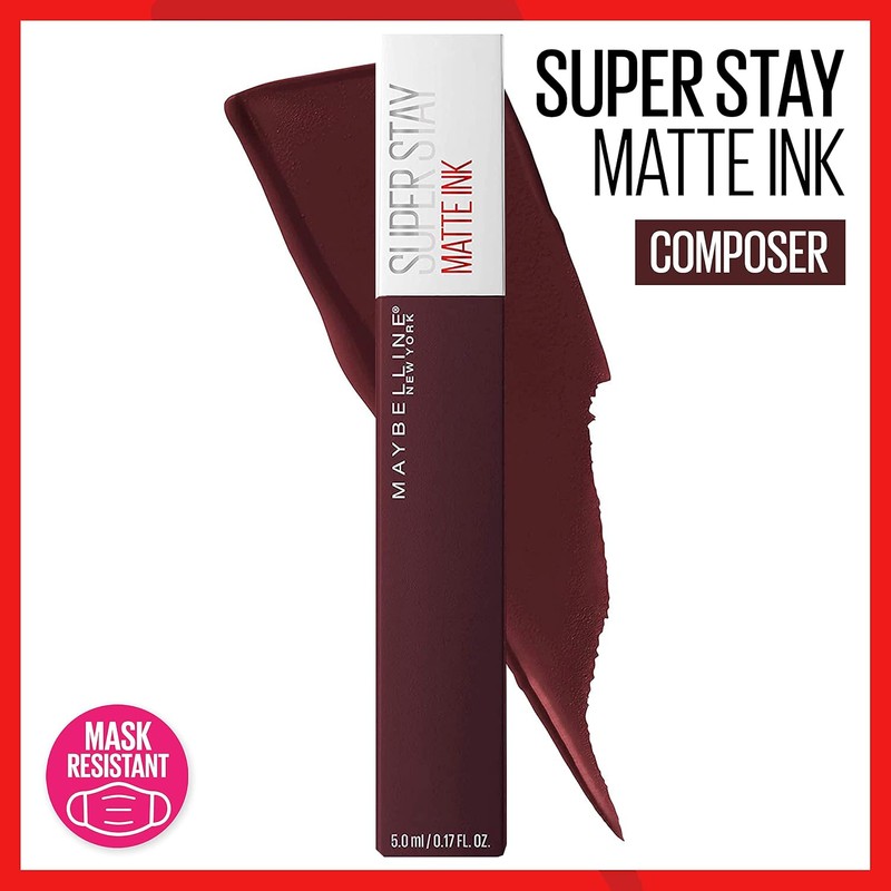 Labial líquido matte SuperStay de Maybelline – 16 h sin