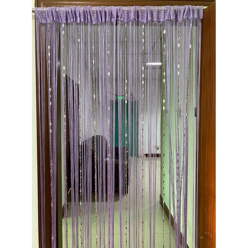 ZiDeTang Button Beaded Door Curtain Fringe Tassel Living Room Divider
