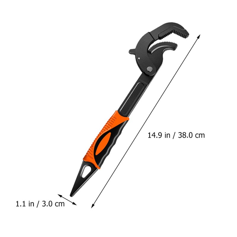 TEHAUX Multi-Functional Adjustable Wrench Self-Locking Design for Pipes Heavy-Duty Construction