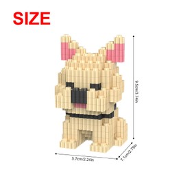 NOOLY Dog Series Building Blocks, Mini Building Blocks Set for Adults and Boys Girls CLJM-01 (French Bulldog)