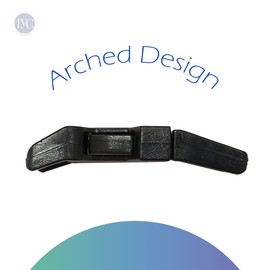 JYC CREATIVE 2 Pieces Curved Buckles Choose Size and Colour Plastic Buckles PP Brooch Clasp and Washer Travel Bag Clasp Backpack Closure (2x15mm, Black)