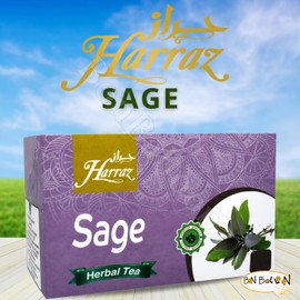 Harraz Natural Drink Herbal Marmaria Salvia Sage Herbal Tea Bags Herbal Herb Non Gmo No Additives No Artificial Coloring Kosher Halal (25 Bags) الحراز مريمية حلال
