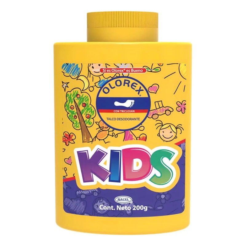 Olorex Kids Talco Desodorante Para Niños 200g Axilas Y Pies