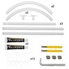 Tanxih U Shower Curtain Rod Adjustable Stainless Steel U Shaped
