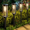 NEWMESSI 8 Pack Solar Pathway Lights Outdoor, Modern Super Brightness