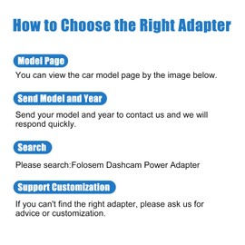 GPS Dash Cam Power Adapter (16-pin Type A) for Select Ford F150/F250/F350 Explorer Bronco and More Connects to Rearview Mirror