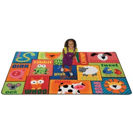 Carpets for Kids 2900 KIDSoft Animal Sounds Toddler Rug 6ft X 9ft Rectangle